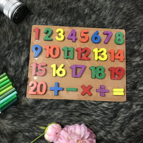 Kids Wooden Numbers Puzzle Board (Intro Price)